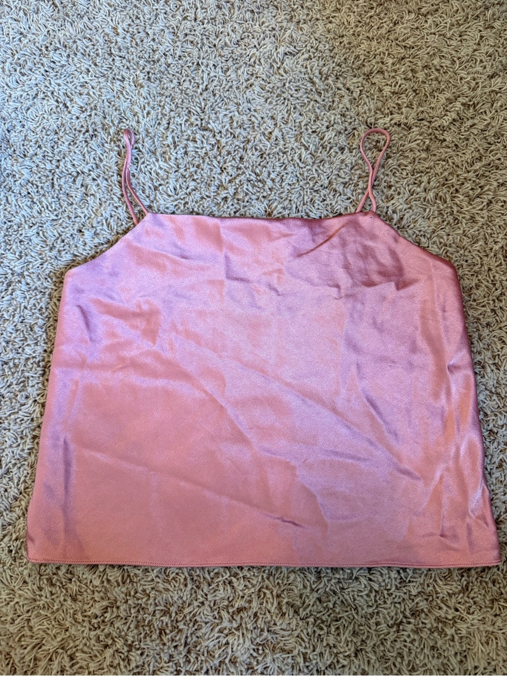 Alice + Olivia Pink Satin Slip Camisole